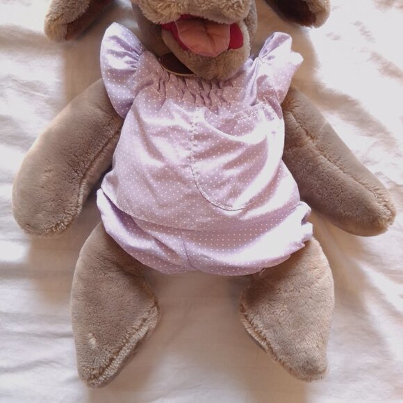 Vintage 1981 Ganz 18" Wrinkles Dog Hand Puppet Plush Doll with Dress - Picture 4 of 16